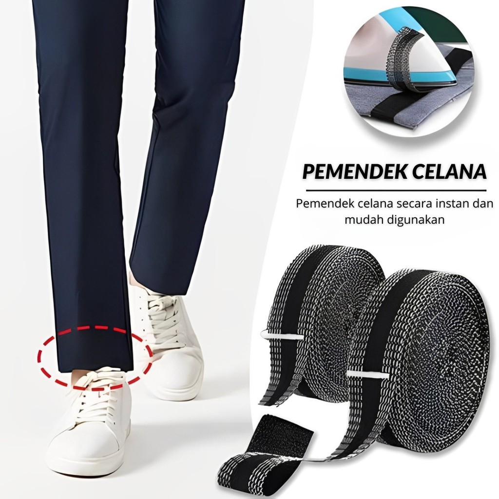 Pemendek Celana Jeans Tanpa Jahit Ukuran 100CM / Perlengkapan Jahit Mudah Praktis Shorten Self Adhes