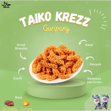 

Taiko Krezz camilan/makanan kembung/ puffed, citarasa baik, renyah dan lezat