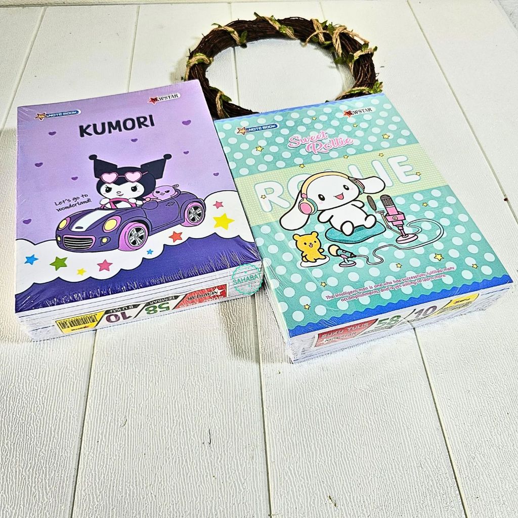 

BUKU TULIS NEWSTAR 58 LEMBAR KARAKTER LUCU KUROMI CINNAMOROL ISI 10