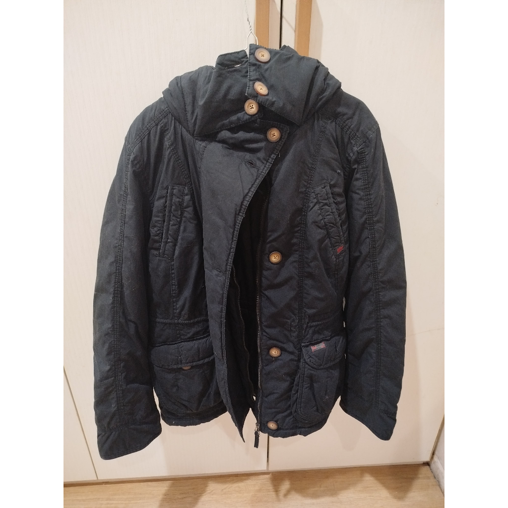 Jaket Winter Wanita Musim Dingin Jaket Mantel Tebal Hitam Preloved