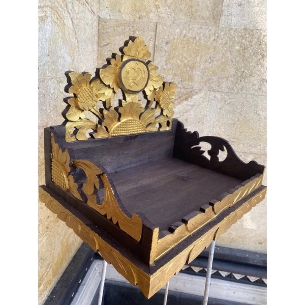 pelangkiran premium kayu cempaka ukir 33 cm