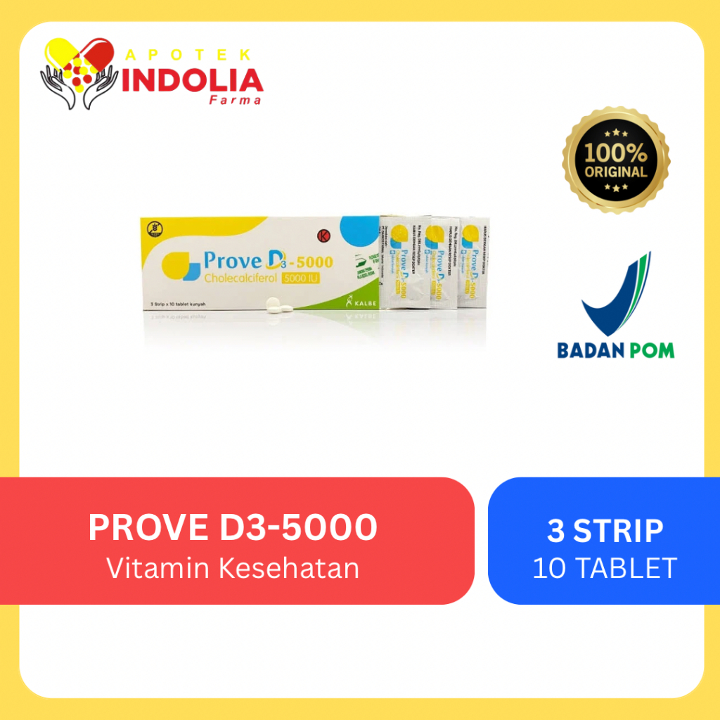 Prove D3 5000 IU 1STRIP – Multivitamin Vitamin D untuk Imun & Tulang Kuat
