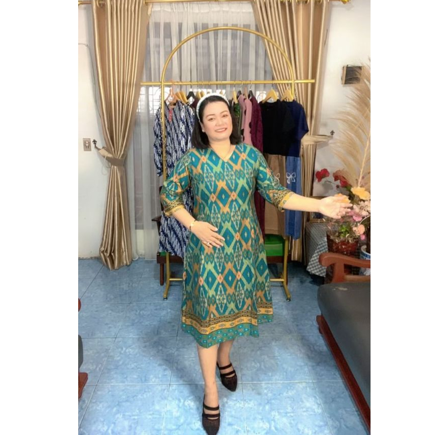 DRESS BATIK KATUN SOLO CANTIK MEMPESONA | DRESS BATIK WANITA PESTA | BATIK MODERN EXCLUSIF