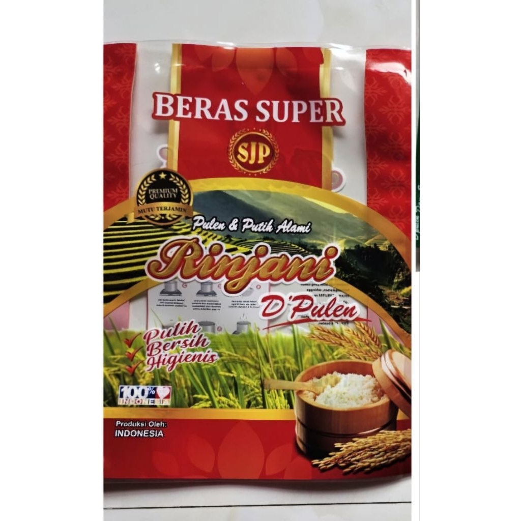 

plastik laminasi merk rinjani uk 5kg isi 100pcs