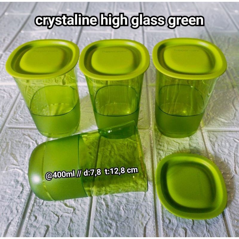 crystaline high glass tupperware gelas kristal 400 ml