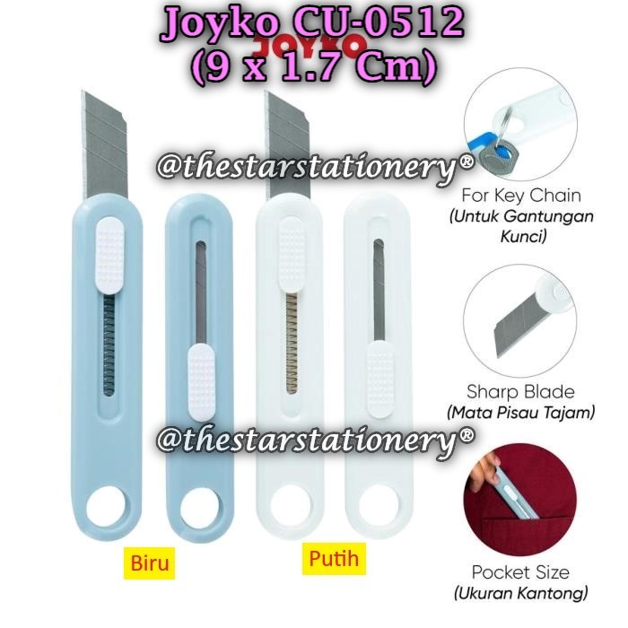 

(1 Biji) Cutter JOYKO CU-0512 BISA PILIH MOTIF / Mini Cutter Pemotong Joyko CU-0512 (1 Biji)