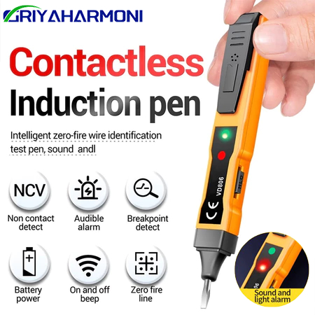 Tespen Listrik Digital Cek Kabel Putus Non Contact Ac Dc Voltage Alert Detector Tespen Kabel Putus