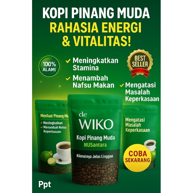 

de-Wiko Kopi Pinang Muda NUsantara (Perpaduan Biji Kopi Robusta dan Biji Pinang)