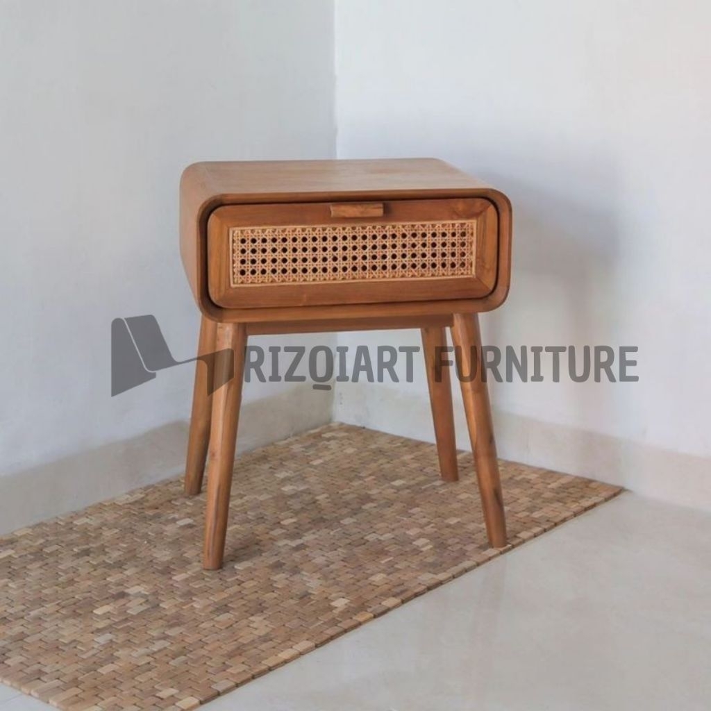 BUFFET JATI ROTAN MINIMALIS NAKAS LACI KAMAR MODERN
