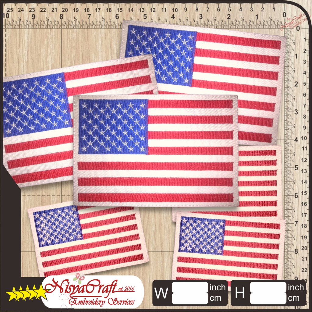 NCEP01001-048 US Flag Extra Size WW2 Bendera Amerika Bukan Woven | Flag | Patch emblem
