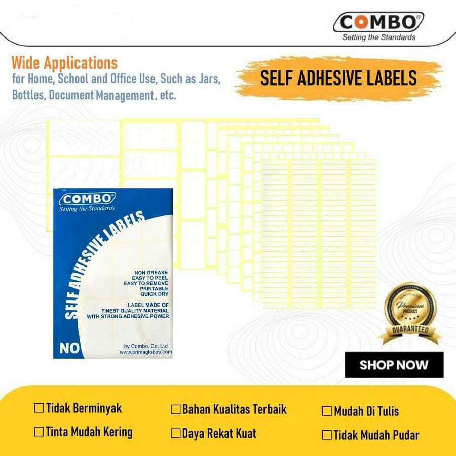 

Stiker Label / Self Adhesive Labels / Label Nama Sticker / Label Putih - No.107(18x50mm)