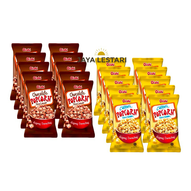 

(Renceng) Oishi Popcorn Renceng (Isi 10Pcs/Renceng) (10x20g) (2 Varian Rasa)