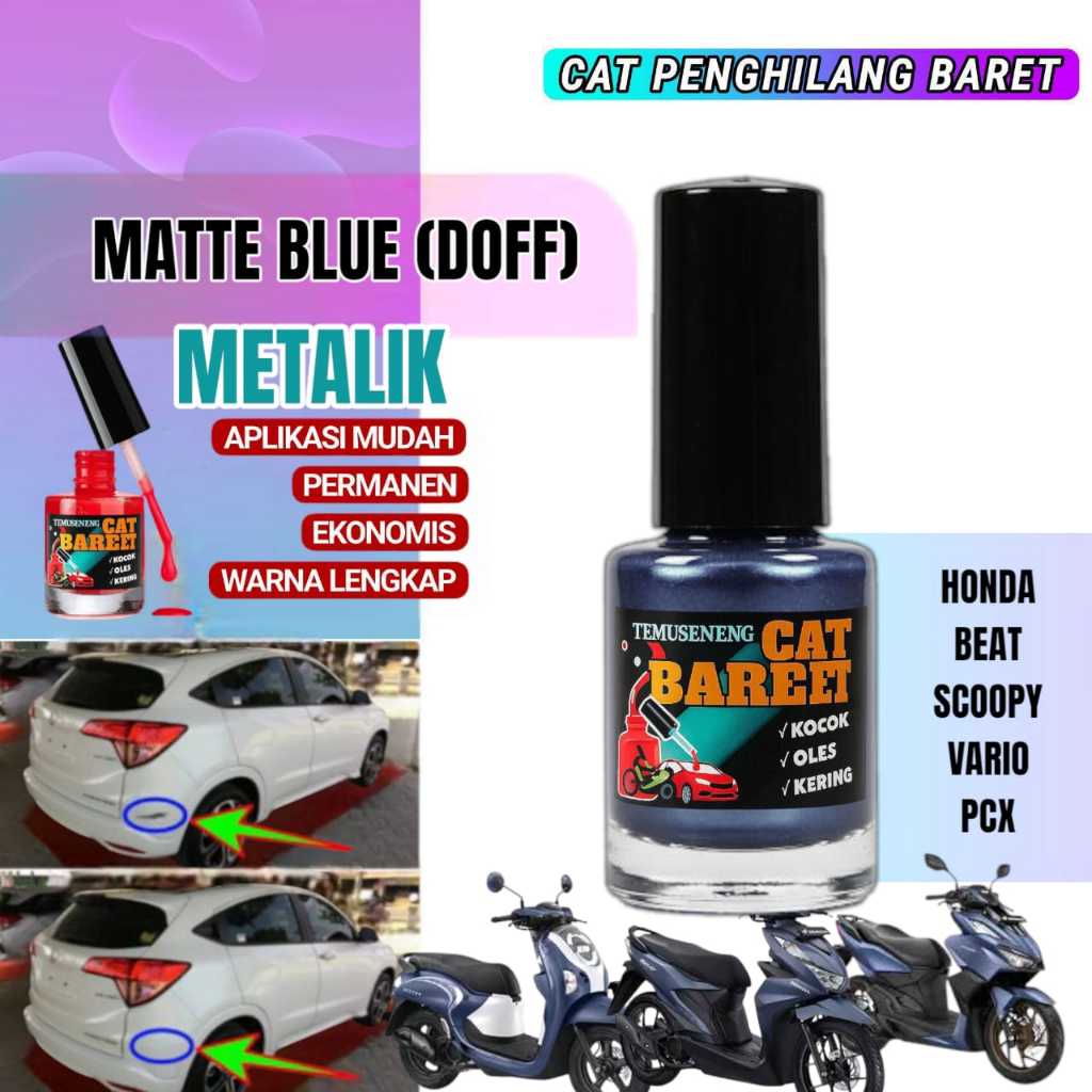 Matte Blue Doff Cat Biru Doff Metalik Penghilang Baret Lecet Goresan Untuk Motor Honda Scoopy Vario 