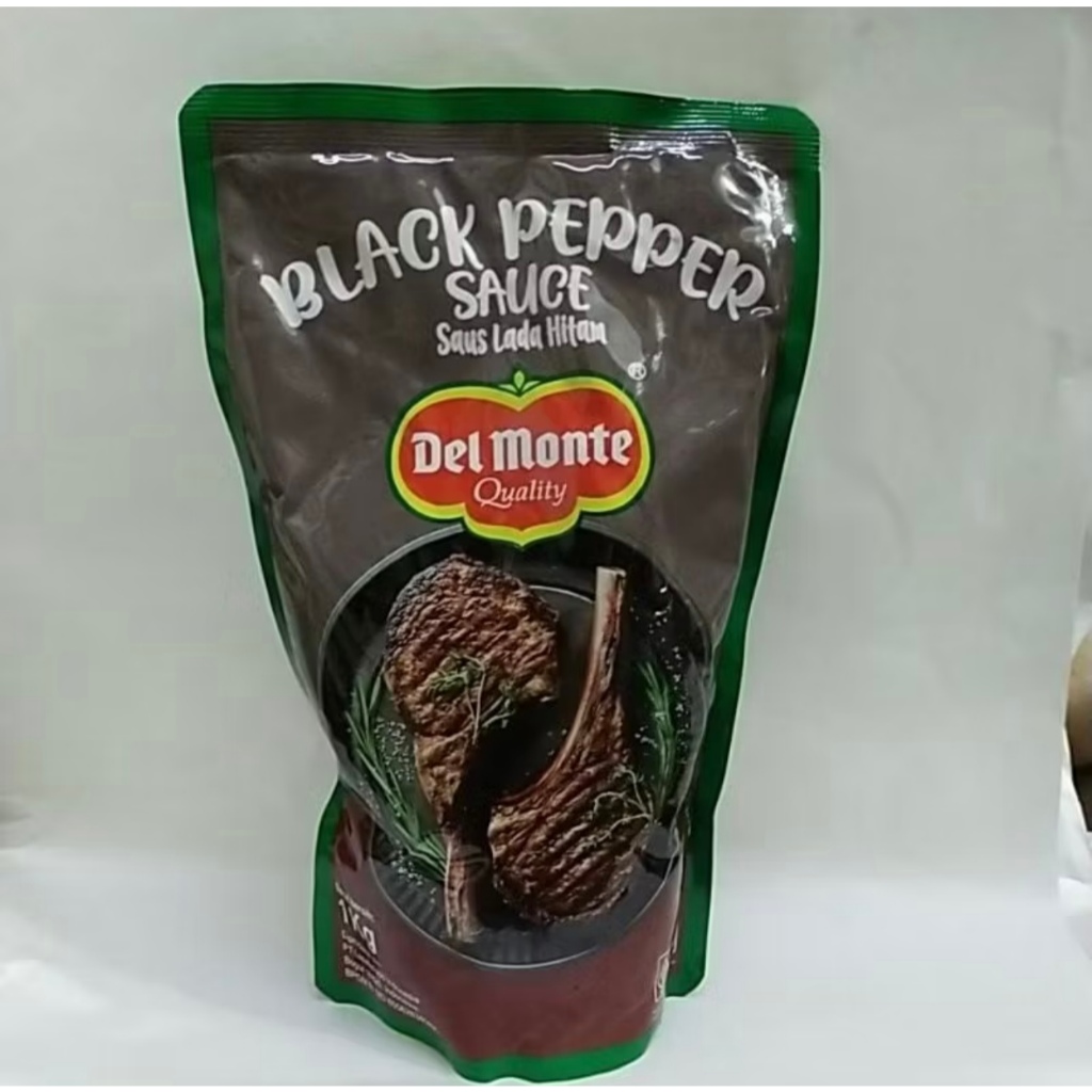 

Delmonte Black Pepper Sauce 1000 gr 1 Dus Karton isi 10 pcs x 1 kg BPP / Blackpepper Lada Hitam Del Monte Dusan