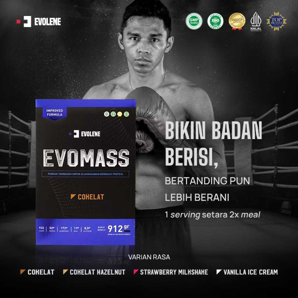 EVOLENE EVOMASS 2lbs - Suplemen Fitness - EVO MASS 2 lbs Susu Penambah Berat Badan / EVO MASS