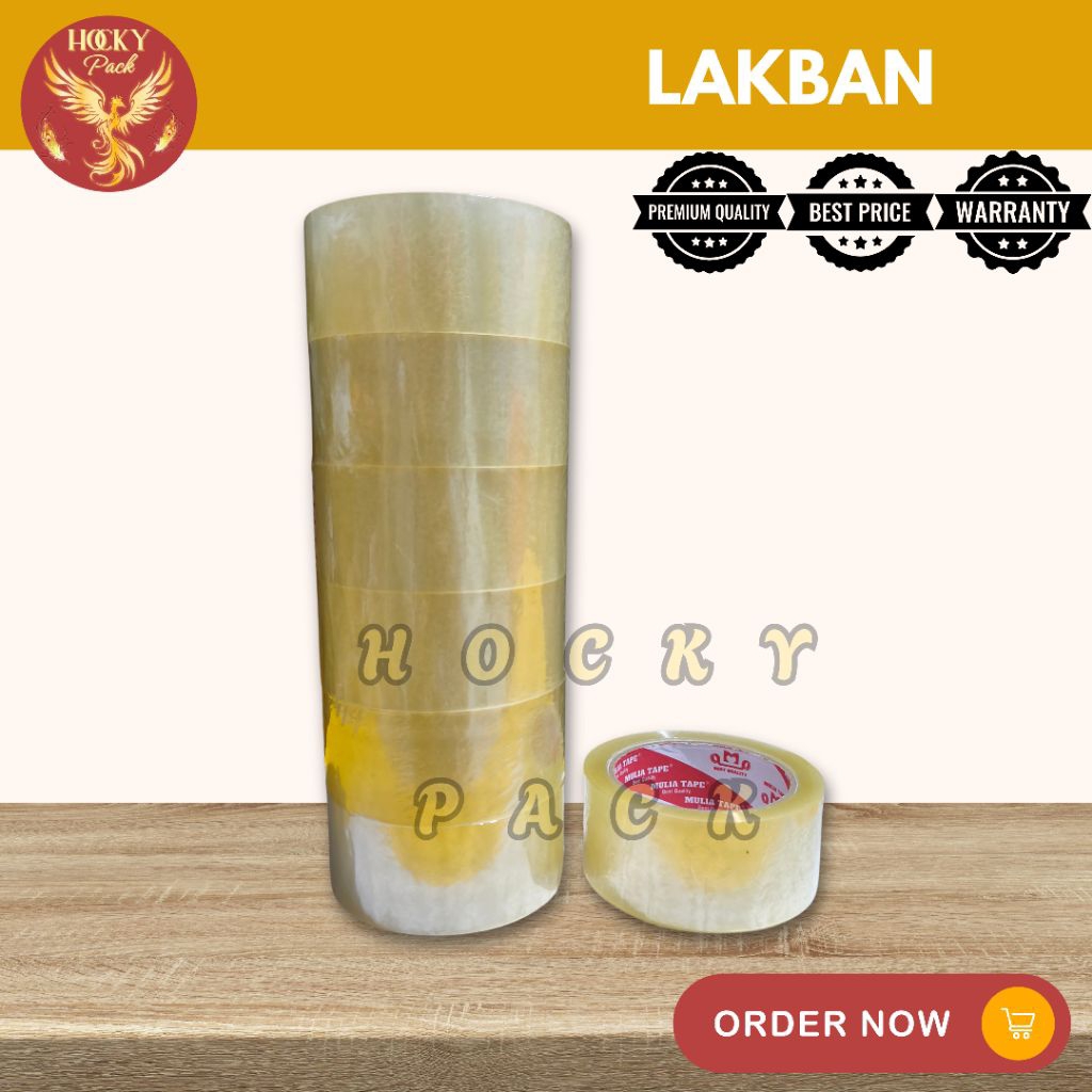

Lakban Bening 45 x 90yard Kuat Murah dan Berkualitas Mulia Tape