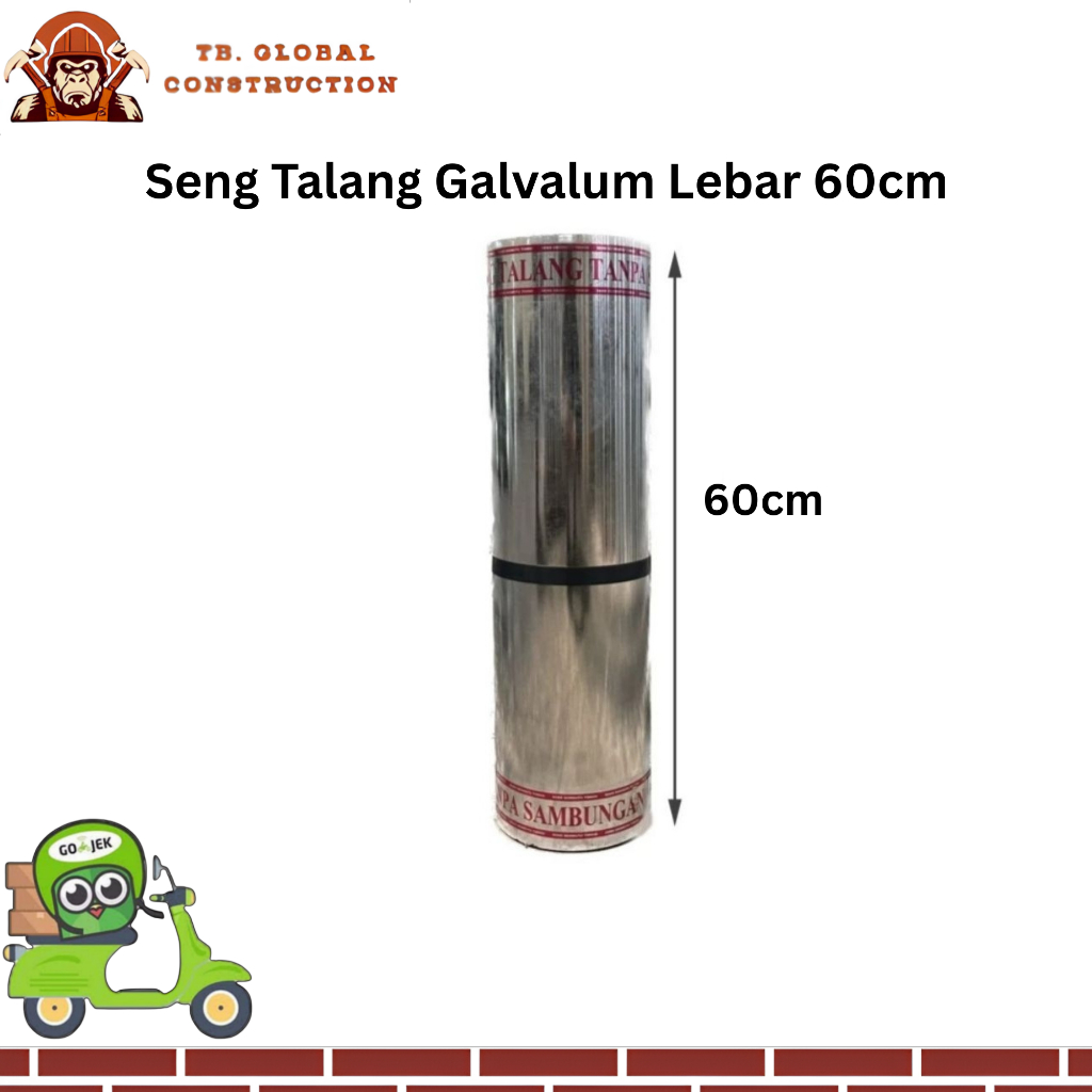 Seng Plat Galvalum Anti Karat 60cm / Seng Talang Galvalum Super 1 meter