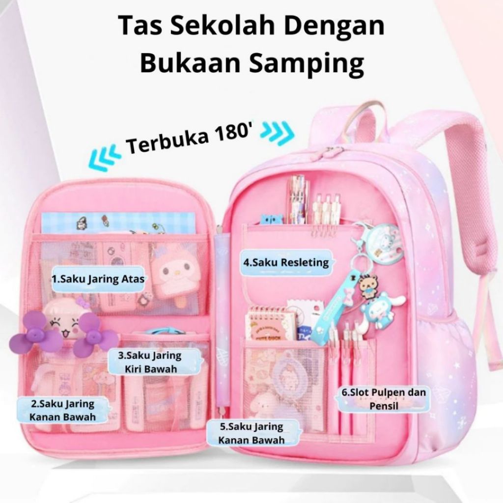 Viral  Mikado - Bk156 Tas Sekolah Tas Ransel Anak Perempuan Tas Sekolah Anak Perempuan Tas