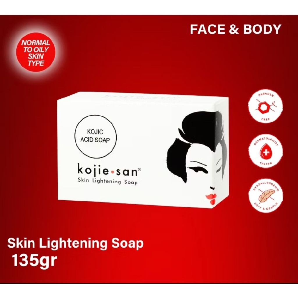 KOJIE SAN Skin Lightening Soap / Kojiesan Soap / Sabun Pemutih / Sabun Wajah - 135 gr