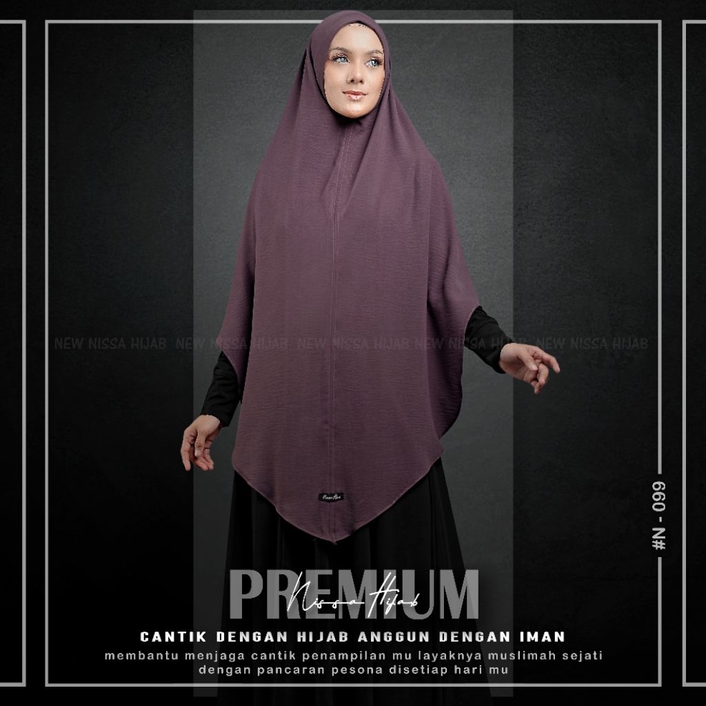 Terbaru Khimar Syari Jumbo Model Non Pet Malay Tampil Syari Elegan Hijab Bergo Instan Nissa Hijab