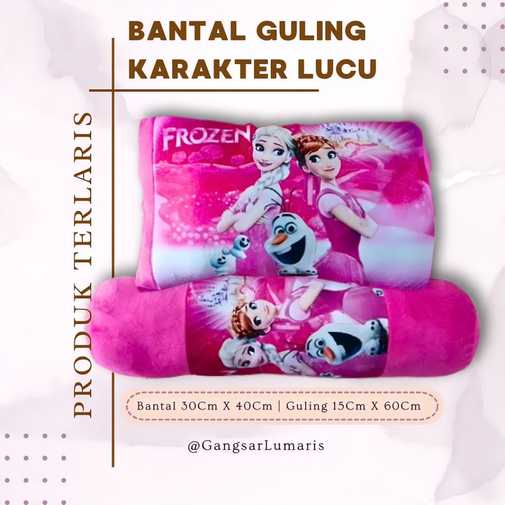FROZEN SET BANTAL GULING KARAKTER ANAK BALITA