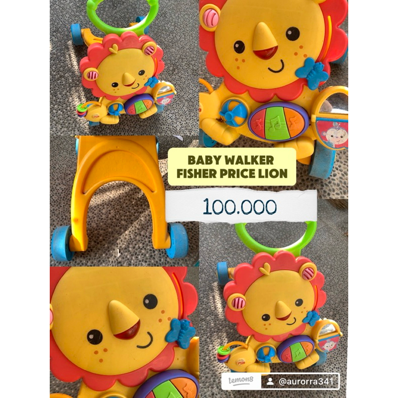 PRELOVED BABY WALKER FISHER PRICE LION