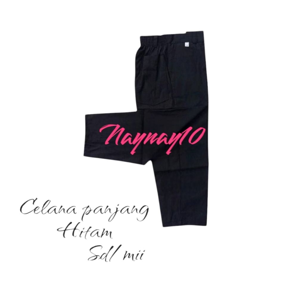 celana panjang hitam sd/mii anak laki laki
