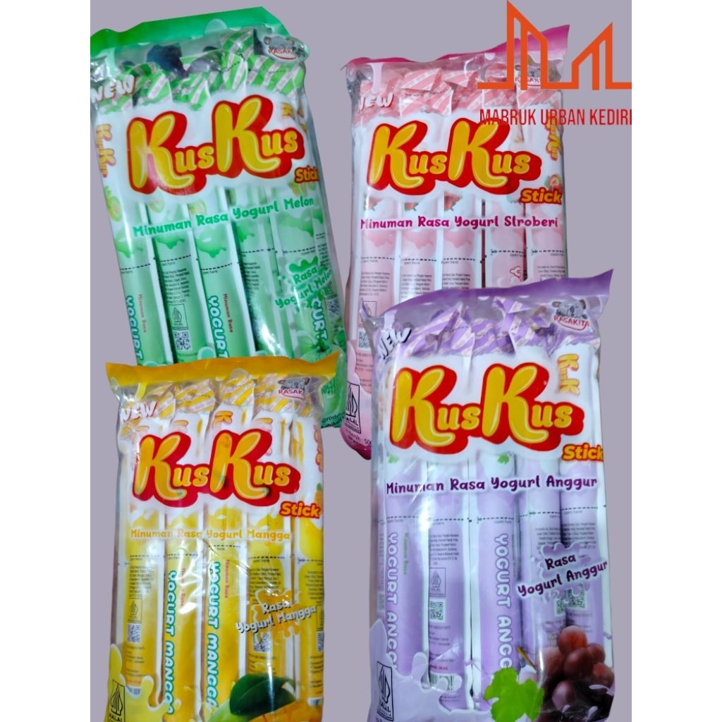 KUSKUS YOGURT, Ice Stick, Rasa Stroberi, Anggur, Melon dan Mangga - Isi 10pcs