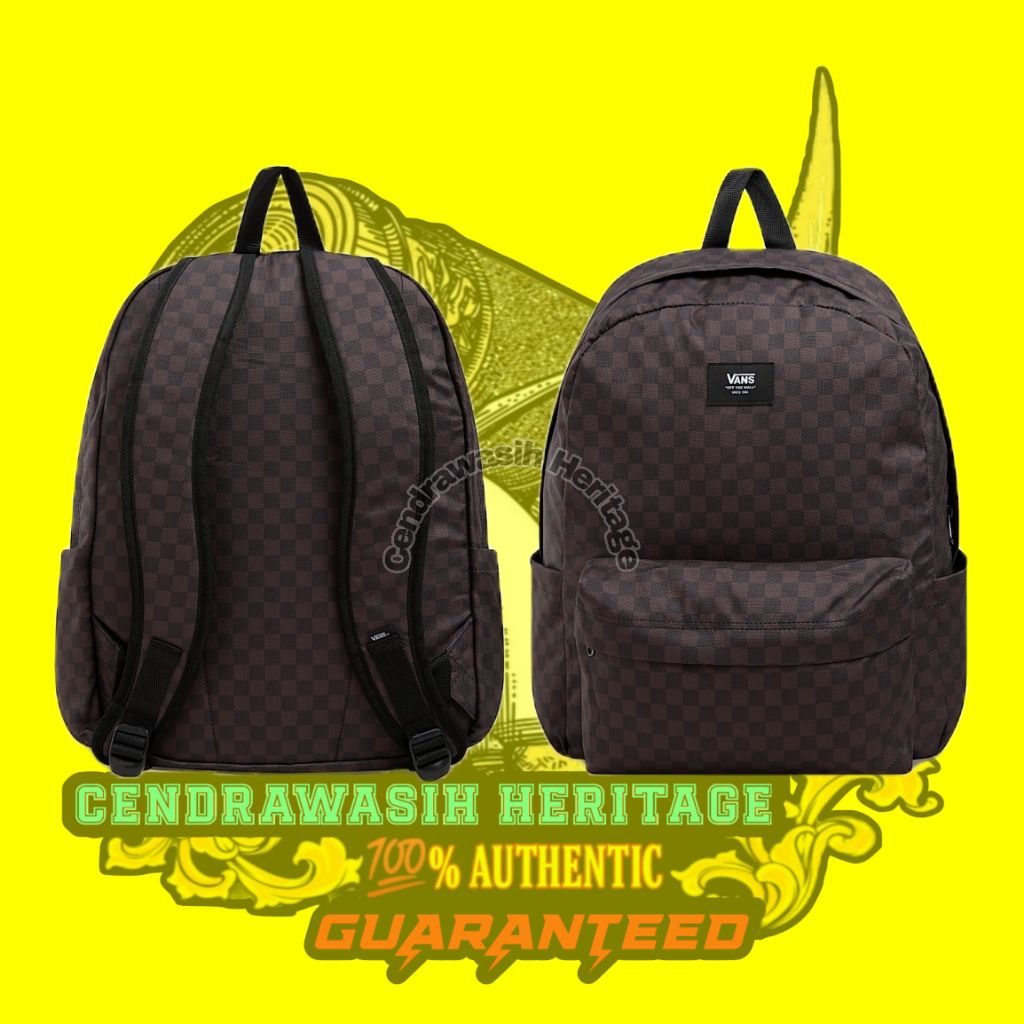 Vans Old Skool Check Backpack Charcoal Original