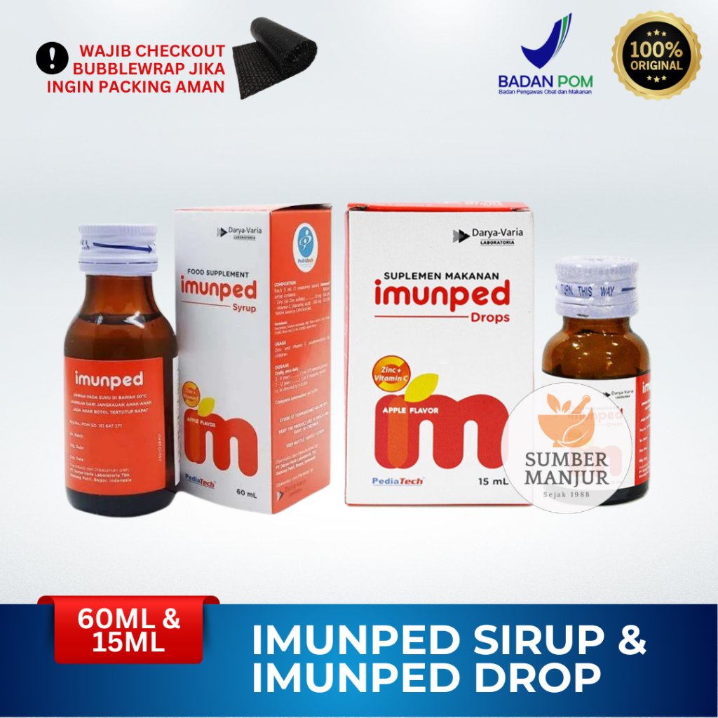 IMUNPED DROP/SIRUP - MULTIVITAMIN BAYI VITAMIN C ZINC