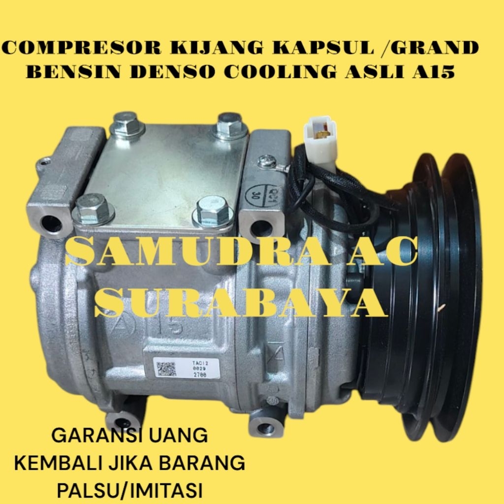Compresor Kompresor Ac Mobil Kijang Kapsul/GRAND BENSIN A15 - 10PA15C - DENSO COOLGAER ASLI