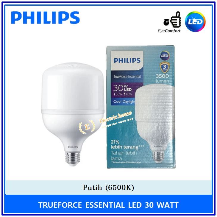 PHILIPS LED ESSENTIAL 30W 30 WATT LED PHILIPS TRUEFORCE ESSENTIAL 30 W 30WATT PHILIPS PUTIH