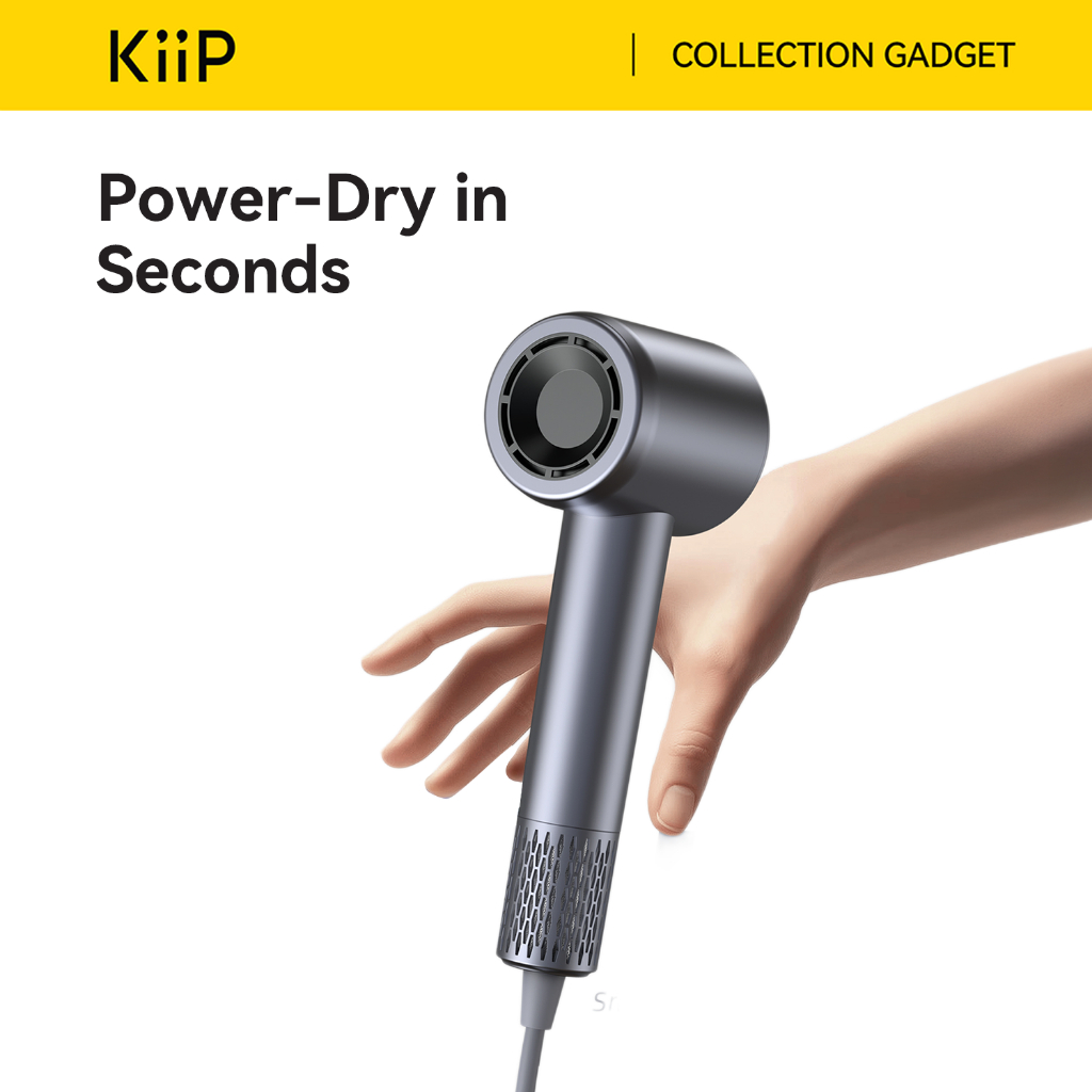 KiiP Mini High Speed Hair Dryer Hot & Cold Pengering Rambut Hairdryer Portable Minimalis