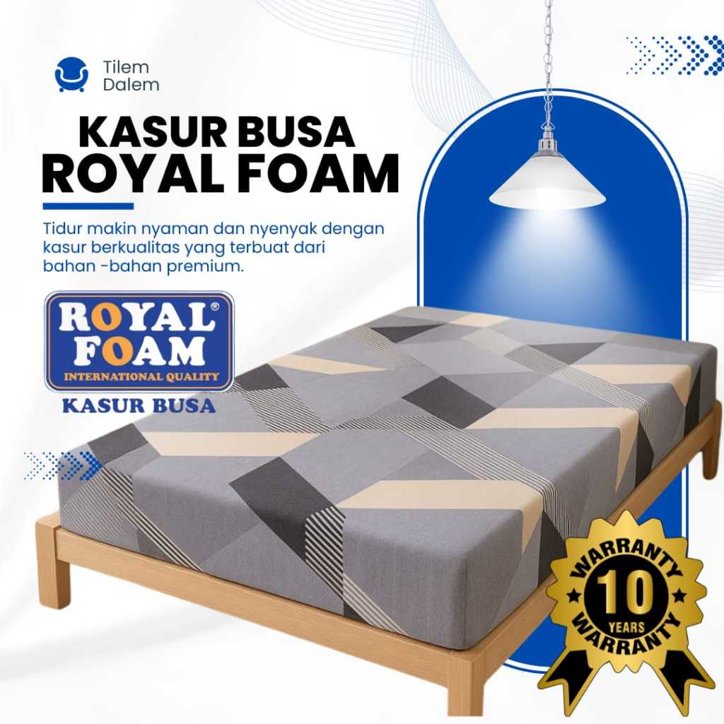 Kasur Busa Spon Super Royal Foam D16 Garansi 10th Free cover tebal 10cm, 14cm, 17cm, 20cm, 30cm