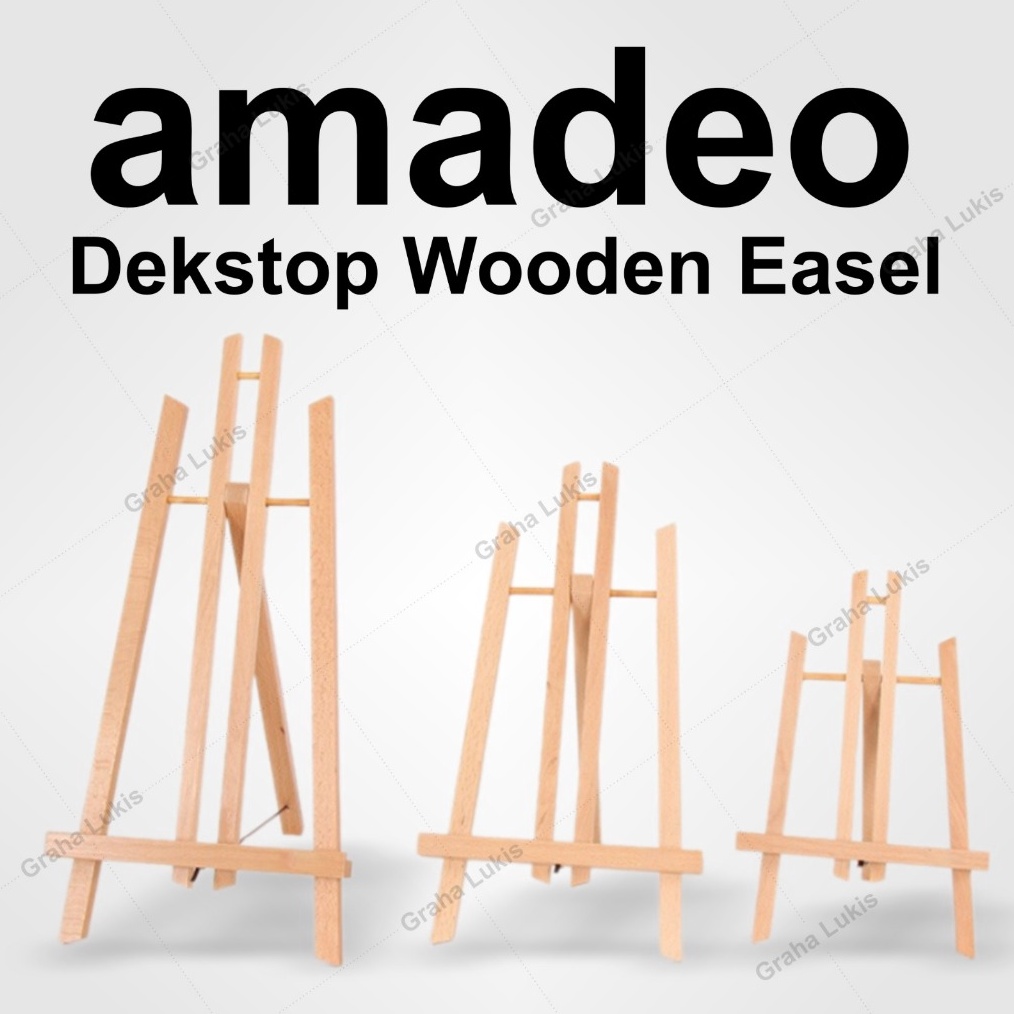

KODE Q55R Amadeo Wooden Dekstop Easel Lukis HJ3 HJ4 H5