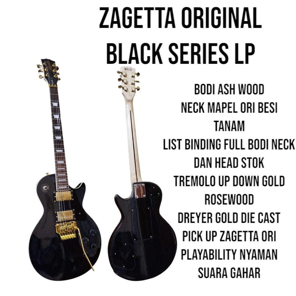 gitar zagetta black series LP original MII
