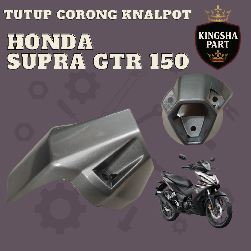 Cover Tail Cap Moncong Ujung Knalpot Honda Supra GTR 150 Moncong Knalpot Supra GTR Silver