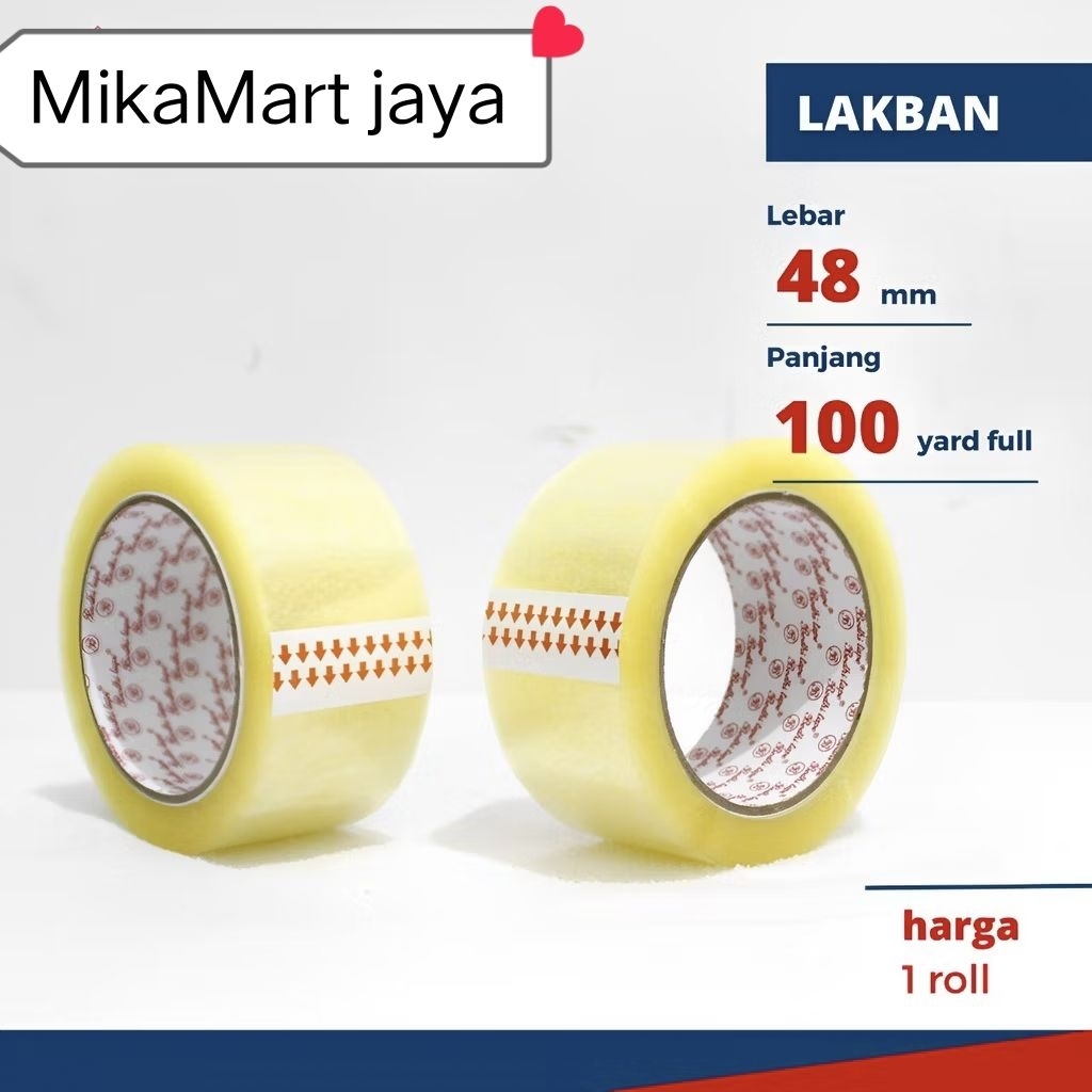 

LAKBAN BENING BODHI 48MM X 100 YARD FULL Per ROLL - Bening