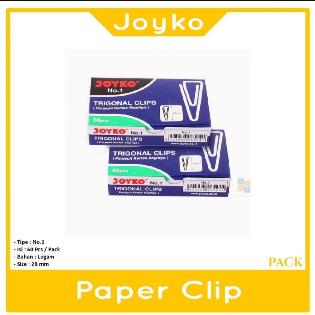 

PAPER CLIP NO.1 JOYCO ( harga 10 kotak kecil )