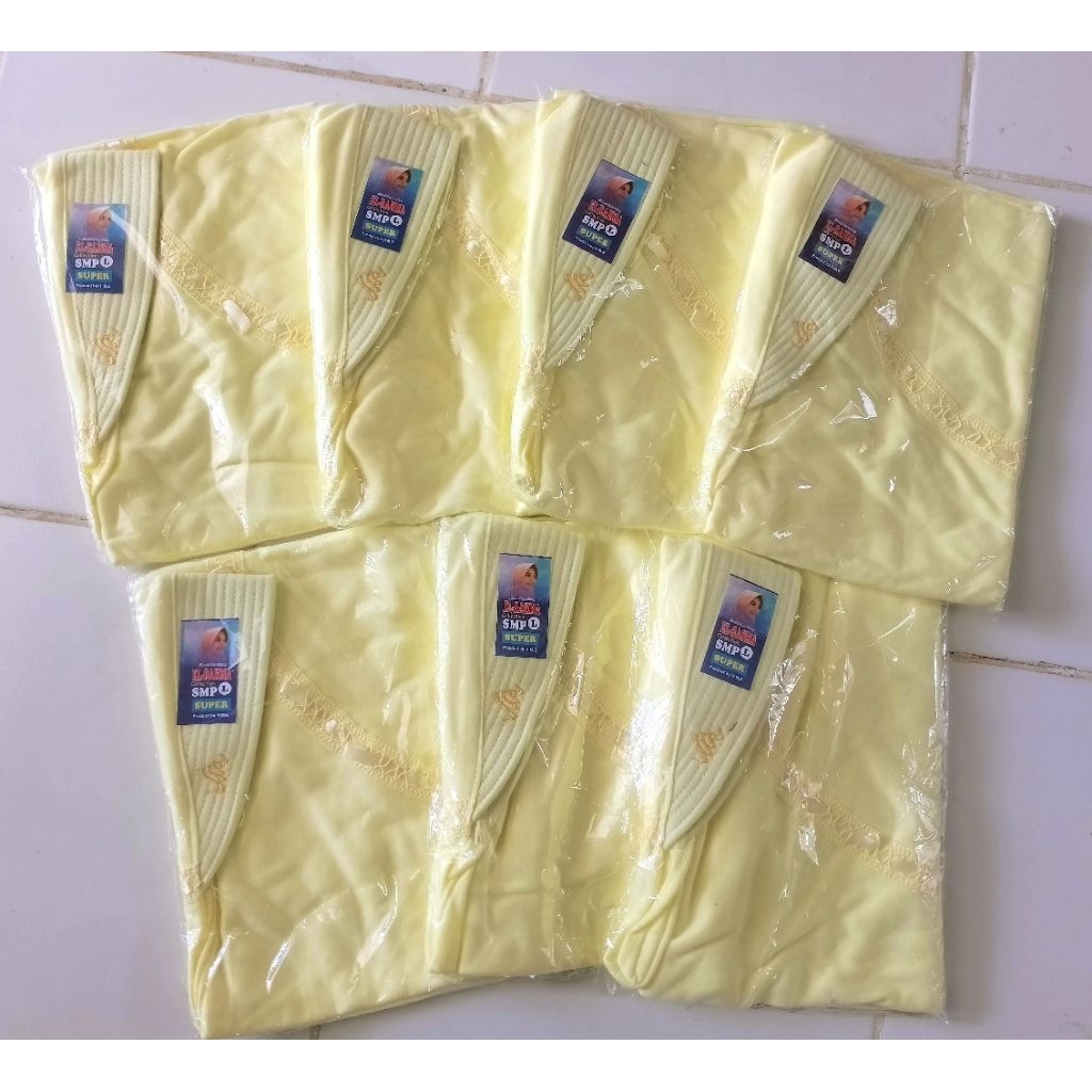Jilbab anak sekolah jilbab robbani warna lemon kuning lemon lime kuning muda anak paud TK SD SMP SMA