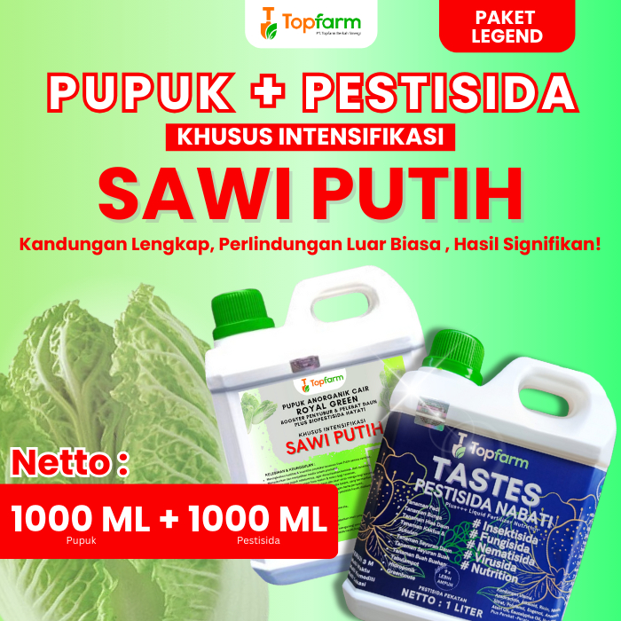 Pupuk Topfarm / Pupuk Daun Sawi Putih / Pupuk Sayuran Sawi Putih / Obat Daun Sawi Putih / Obat Hama 