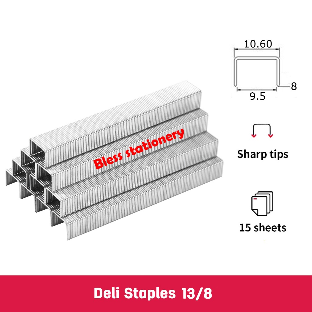 

Isi staples tembak 13/8 DELI refill gun tacker isi stapler jok motor isi tacker staple wire