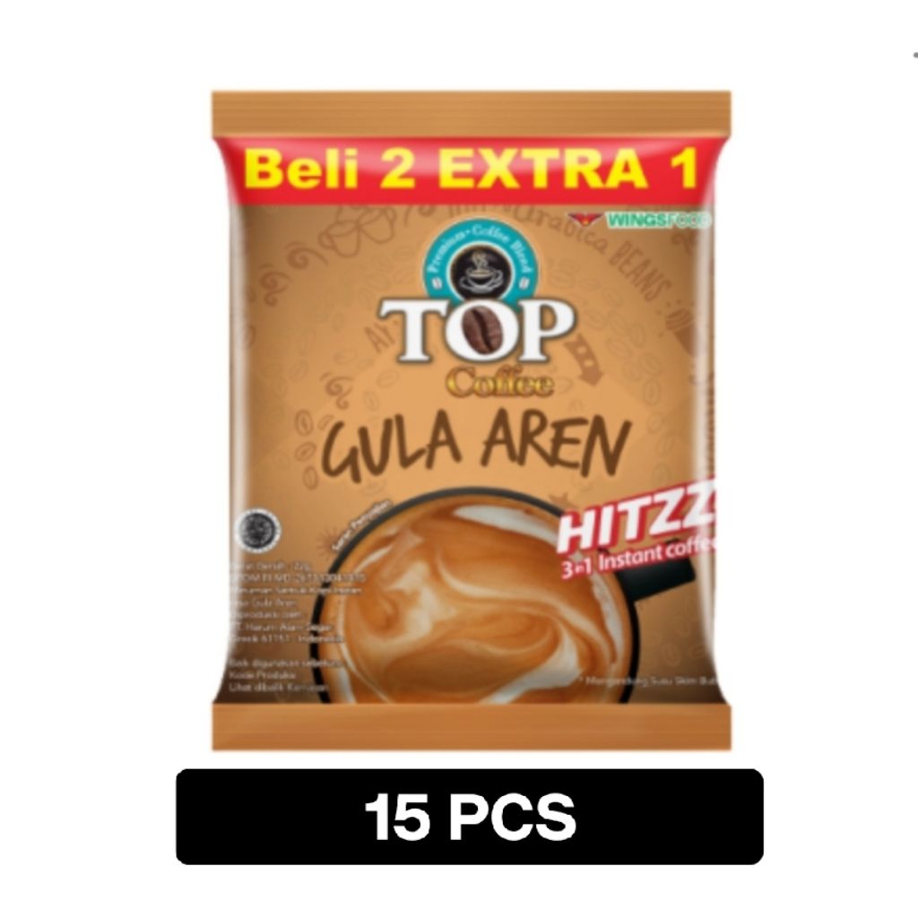 

[1 RENTENG ISI 15 BUNGKUS] Kopi TOP Gula Aren 22gr