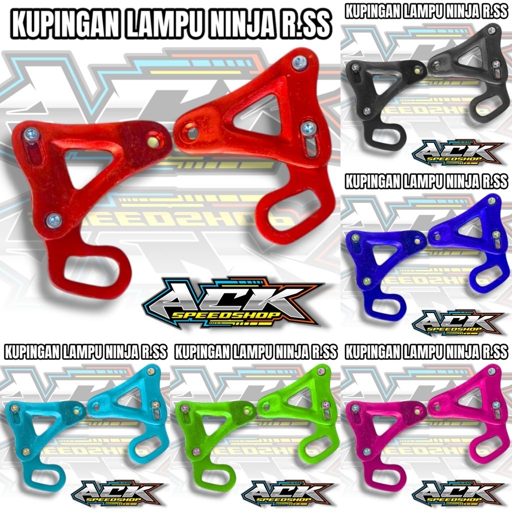 Breket Bracket Lampu Ninja SS Ninja R Kupingan Lampu Ninja SS Ninja R CNC