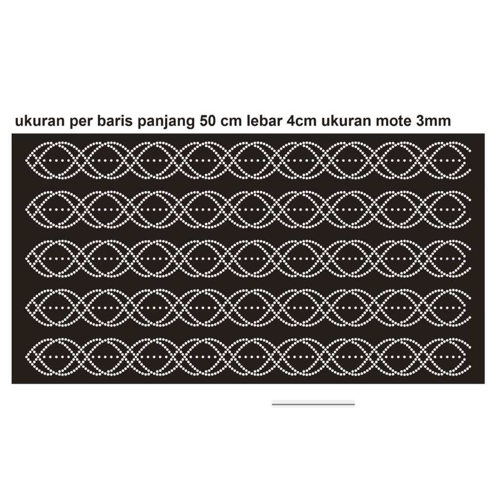 PAYET PRESS MOTE GOSOK SWAROVSKI UNTUK ABAYA