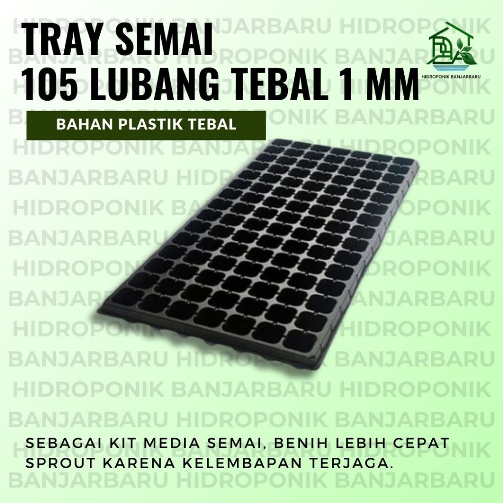 TRAY SEMAI 105 LUBANG BENIH TEBAL 1 MM POT TRAY SEEDLLING TRAY TRAI SEMAI BENIH SEMUA TANAMAN