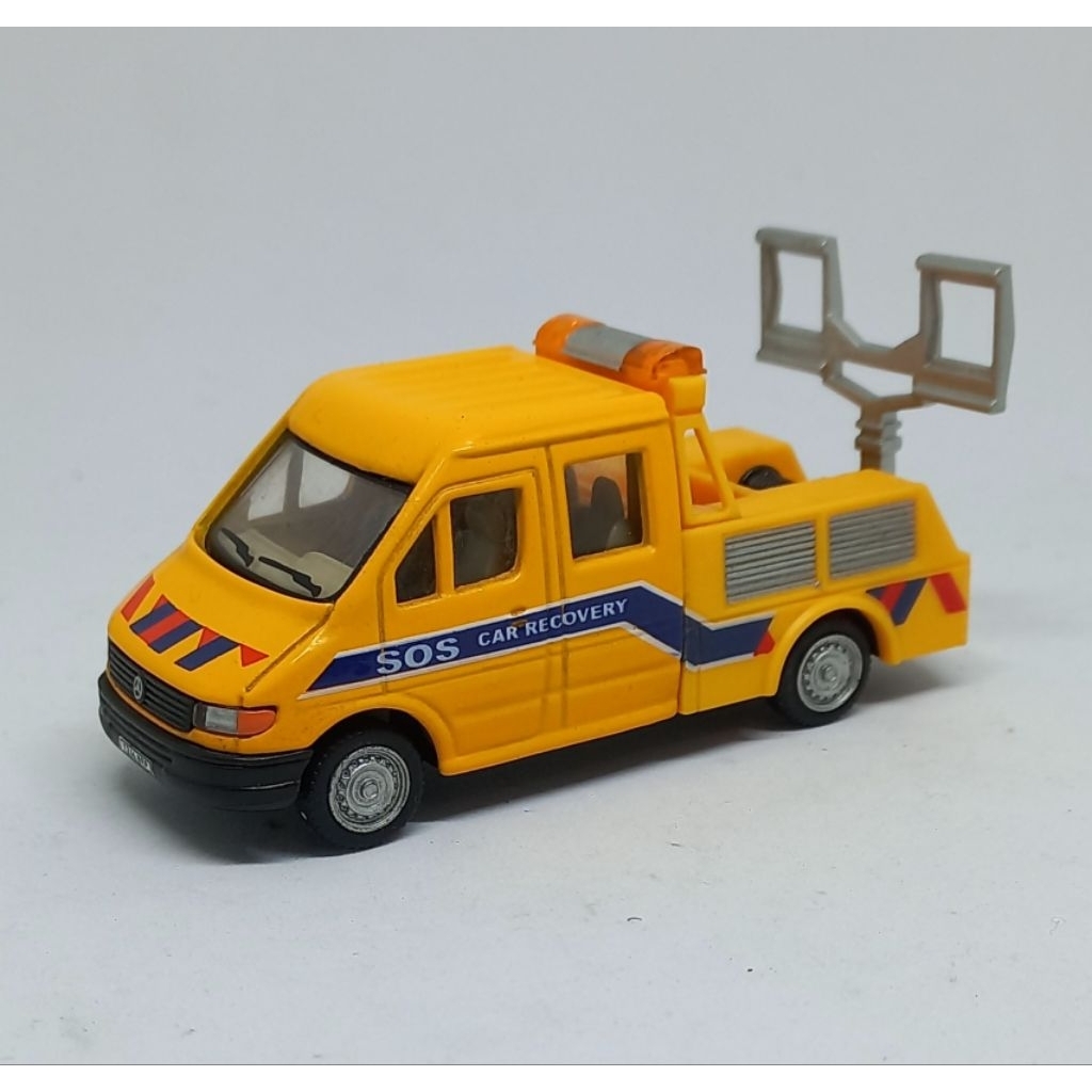 cararama mercedes benz sprinter towing truck hongwell loose diecast 1/72 (t)