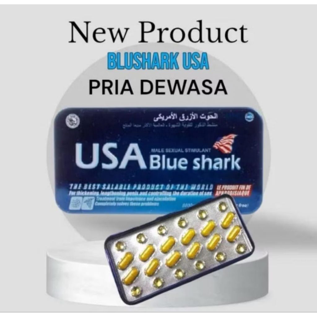 USA BLUE SHARK ASLI ORIGINAL TAMBAH STAMINA PRIA 100%