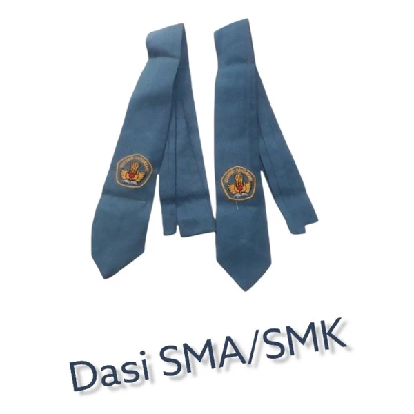 Dasi SMA / Dasi Abu-abu Logo Bordir / Dasi Pelajar SMA
