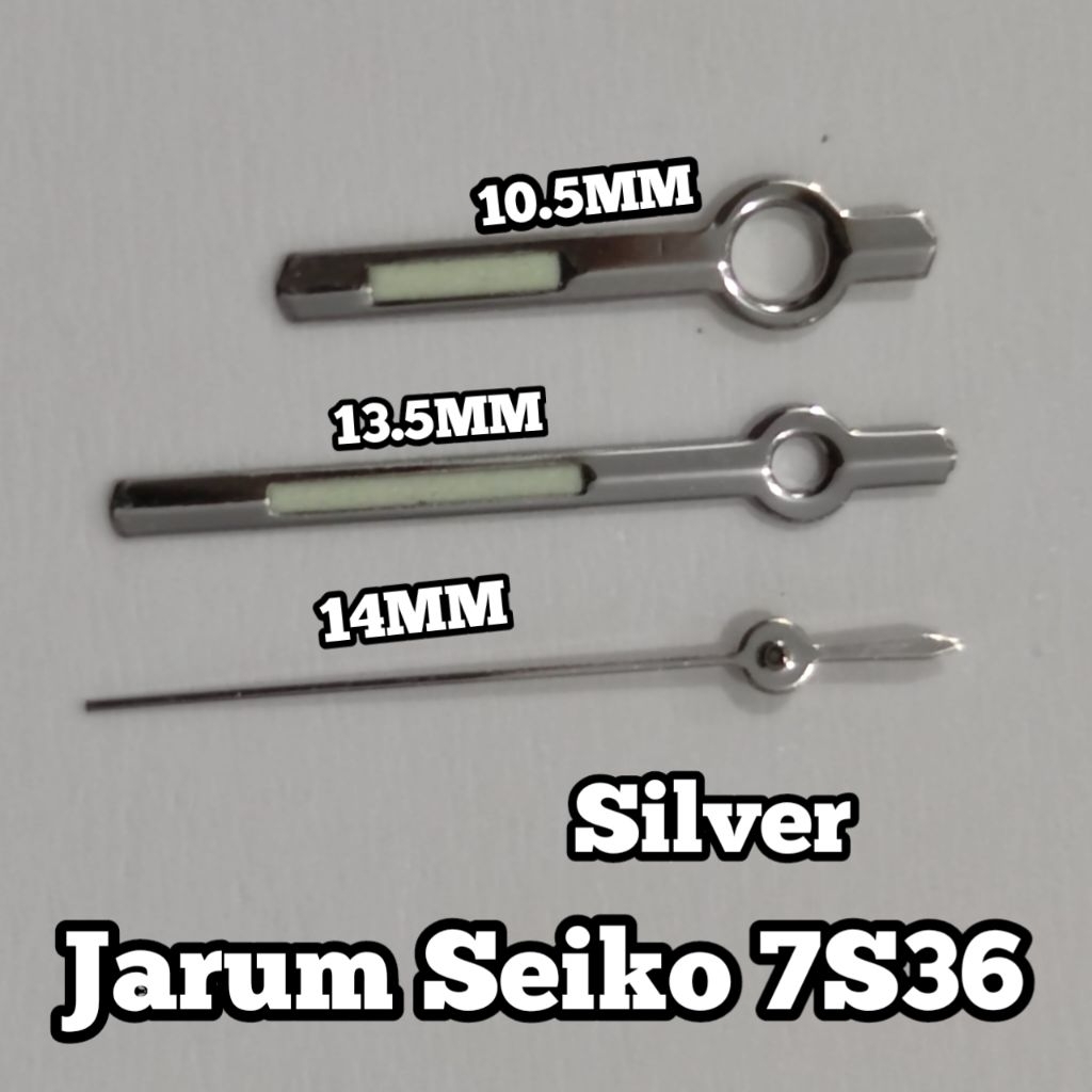 Jarum Seiko 5 Otomatis 7S36 Silver & Gold